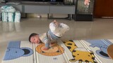 A two-year-old baby taught himself floor dancing by watching a video. He thought he was dancing blin