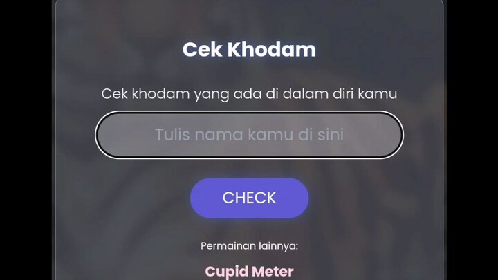 KHODAM DAZAI ITU..??