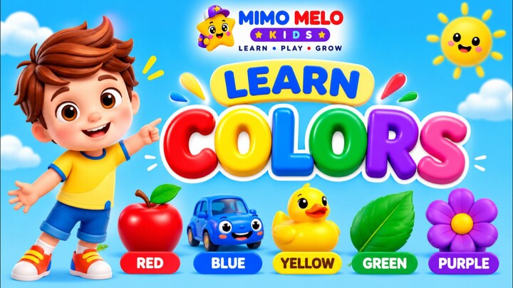 认识颜色｜红色、蓝色、黄色、绿色 🌈 | Learn Colors for Kids