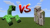 Iron Golem vs Mutant Creeper - Minecraft PE / Bedrock Edition