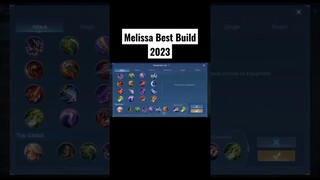 MELISSA BEST BUILD 2023 | TOP 1 GLOBAL MELISSA BUILD | #shorts #mlbb #mobilelegends