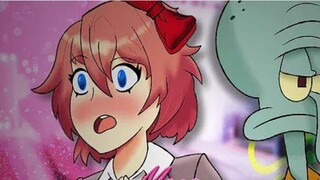 [MAD]Pertarungan rap antara Sayori & Tentakel Squidward