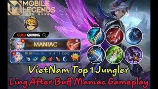 Mobile Legends: Bang Bang | TOP 1 JUNGLER VIETNAM - MANIAC LING GAMEPLAY
