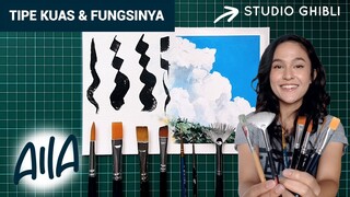 Tipe Kuas Lukis dan Kegunaannya | Paint With Me - Ghibli