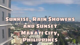 Time Lapse Video - Sunrise, Rain Showers and Sunset, Makati City, Philippines