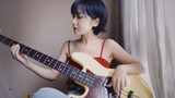 A girl covered The Chairs' "DEDEDE" with bass