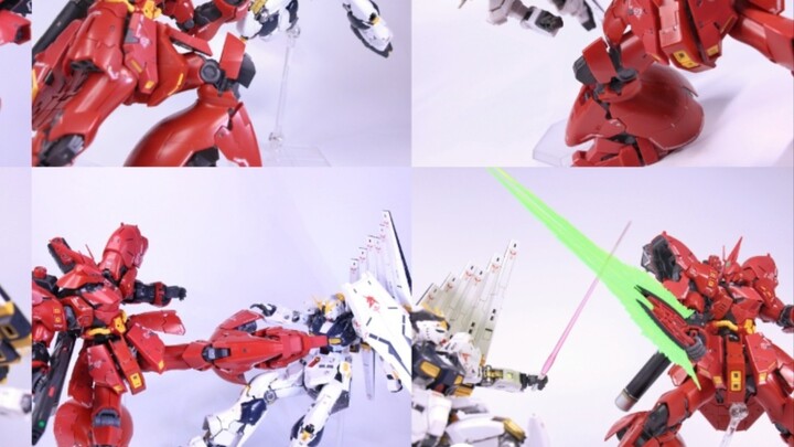 อุชิกันดั้ม vs. ซาซาบิ (rg Ushi Gundam, rg Sazabi)