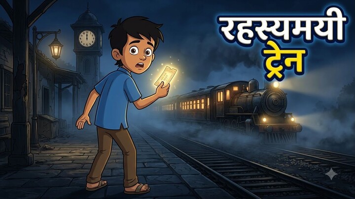 ईमानदार लोगों को ही दिखती थी रहस्यमयी ट्रेन | Arav की अनोखी कहानी | Hindi Cartoon Story