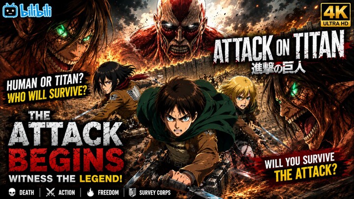 🔥 ATTACK ON TITAN — The Ultimate Battle Begins! ⚔️ Who Will Survive? | 4K #AttackOnTitan #AOT #Anim