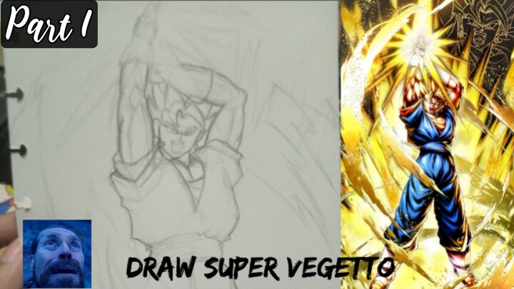Ayo Kita Buat Karakter Vegetto Dengan Super Detail 🔥| Draw Super Vegetto (BnW Version) (Part 1)