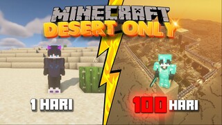 100 Hari Di Minercraft 1.17 Tapi Desert Only, Membangun Desa Yang Megah!!