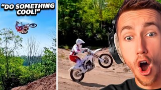 INSANE BIKE STUNT! Miniminter Reacts To Daily Dose Of Internet