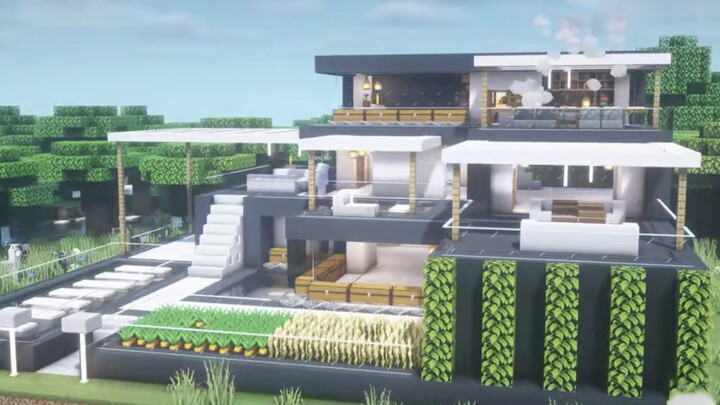 【Minecraft】How To Create a Modern Style Villa?【Juns Mab】