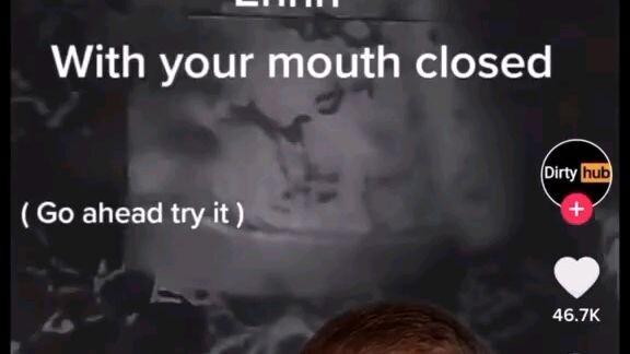 You can't say  "Ehhh" With you Mounth Closed