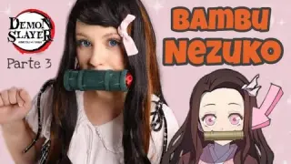 Como Fazer Bambu "Nezuko Kamado"- Anime Demon Slayer (Parte 3)Tutorial Cosplay Completo