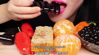 JANE | (edit) honeycomb, candied fruits tanghulu, tapioca pearls boba