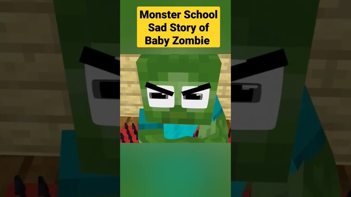 Monster School Baby Zombie and Sinister Stepmother  Hidden Story. #minecraft #shorts #youtubeshorts