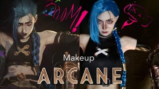 แต่งหน้าคอสเพลย์ตัวละครJinx จากซีรีย์ Arcane [ League of Legends ] Makeup Tutorial by Irene01