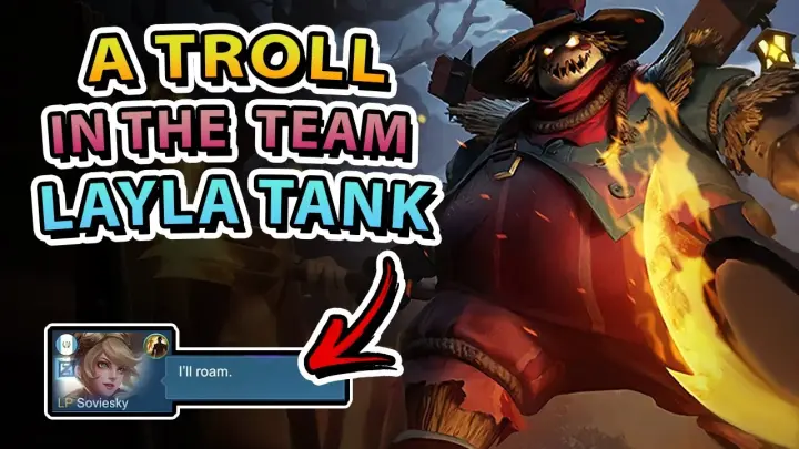 Playing With A Troll Layla Tank In Mythic Rank 💀| Mobile Legends