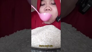 DYMA |ASMR RAW RICE EATING |Makan Beras | asmrrawriceeating| #asmrsounds  #asmr #shorts #mukbang