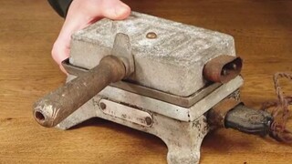 修复一台上世纪40年代的华夫饼机，还重新制作了加热元件