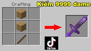 THỬ THÁCH SINH TỒN TRONG THẾ GIỚI TIK TOK DÙNG GỖ CHẾ TẠO KIẾM NETHER | TRONG MINECRAFT