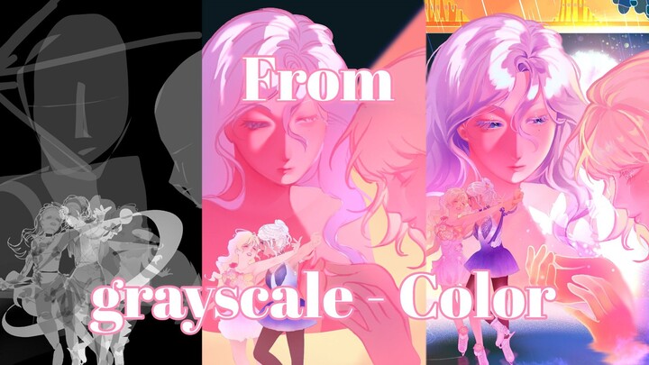 How I Color My Illustrations | Grayscale, Color Theory & Blending Modes