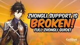 ZHONGLI BUFFS ARE CRAZY! TOP TIER SUPPORT - Best Zhongli Build (Guide & Showcase) | Genshin Impact