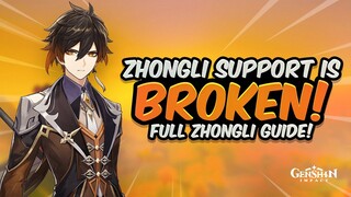 ZHONGLI BUFFS ARE CRAZY! TOP TIER SUPPORT - Best Zhongli Build (Guide & Showcase) | Genshin Impact