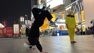 科目三街头跳舞表演 街舞秀起来