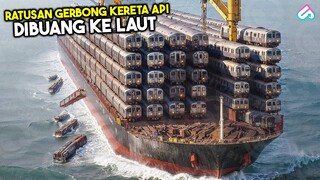 SAMPAH KENDARAAN THAILAND DIBUANG DI LAUT CHINA! Deretan Transportasi Bekas di Tenggelamkan ke Laut