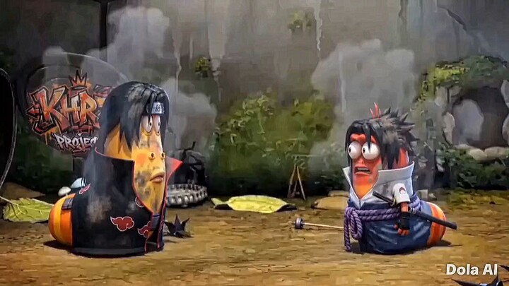 itachi and Sasuke larvae funny fight 🫯🤣