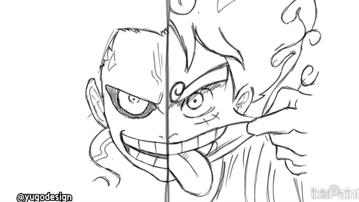 part 1 drawing Monkey D. Luffy