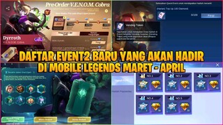 DAFTAR EVENT2 BARU YANG AKAN HADIR DI MOBILE LEGEND - DIAMOND KUNING, VENDING TOKEN, AVATAR BORDER