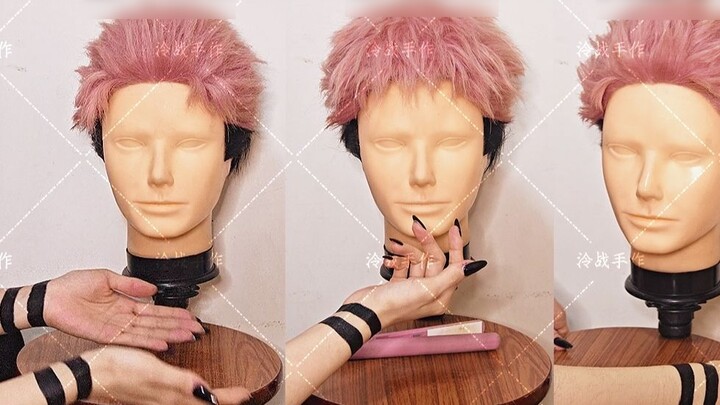 [ Jujutsu Kaisen ] Cosplay wig · Sukuna teaches you how to play with the 3-in-1 Yuji Yuji head