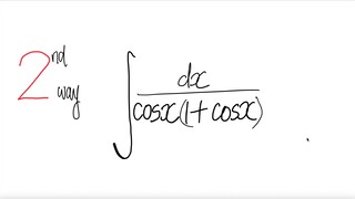 2nd way: trig integral ∫1/(cos(x)(1+cos(x)) dx