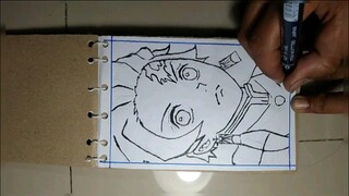 SPEEDDRAW FIGURE TANJIRO ANIME DEMON SLAYER part 1