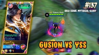 SOLO RANK HYPER GUSION 26 KILLS 😱 | GUSION GAMEPLAY #137 | MOBILE LEGENDS BANG BANG
