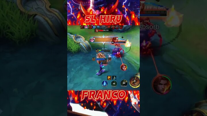 King of franco mlbb😳#shorts #youtubeshorts #Franco #francoml #mobilelegends #mlbb #short #francopro