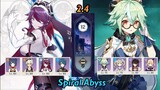 Rosaria National & Sucrose Taser | 4* Characters Only | New Spiral Abyss 2.4 - Genshin Impact