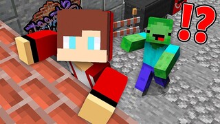 Mikey Became a ZOMBIE and is trying to infect JJ in Minecraft - Maizen