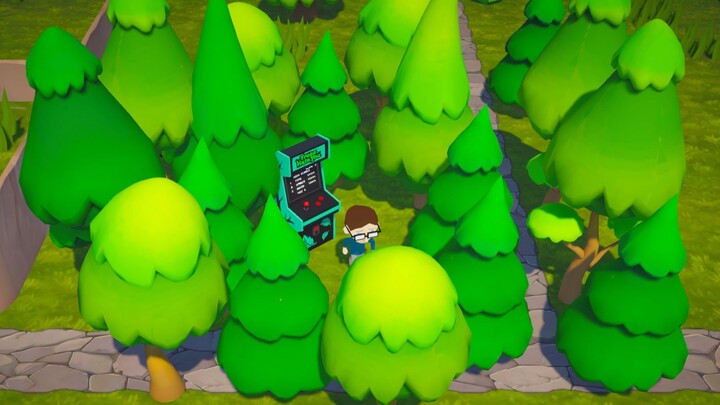 The tree takes turns hitting me.