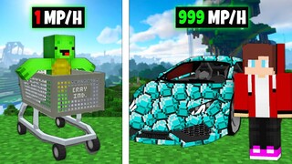 JJ and Mikey CARS from POOR to RICH in Minecraft - Maizen