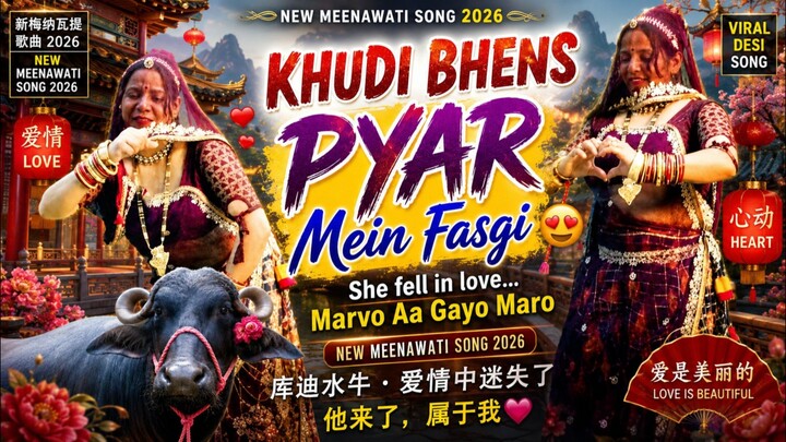 खुंडी भैंस प्यार में फसगी 😍 मरवो आ गयो मारो | New Meenawati Song 2026 | Rajasthani Viral song pooja