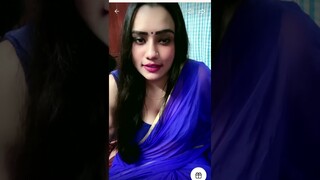 Nile Color Saree Outlook | Tango Live Video Periscope Angels Dance | Bigo Live Tutorial 10