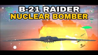 Modern Warships: latest update B-21 RAIDER Nuclear Bomber. test gameplay.