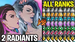 2 Cracked Radiants VS 5 of every Rank, until they lose...