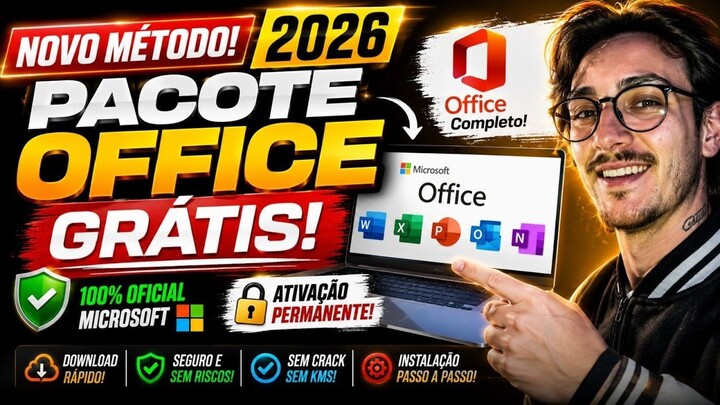 NOVO MÉTODO 2026! INSTALE O MICROSOFT OFFICE COMPLETO GRÁTIS (OFICIAL)