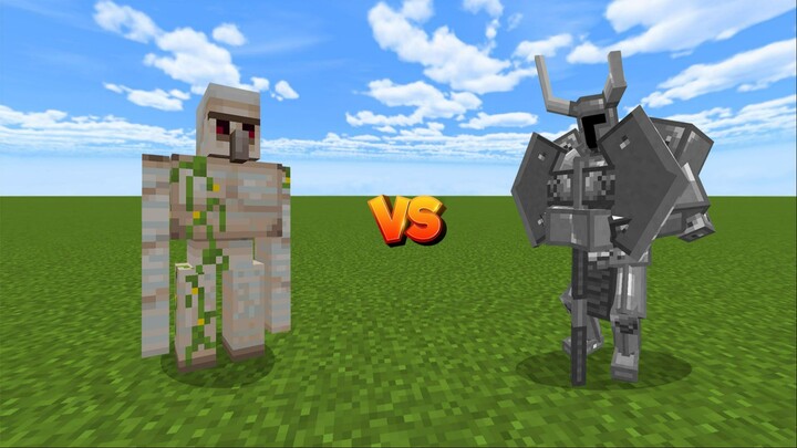 Iron Golem VS Ferrous Wroughtnaut | Minecraft