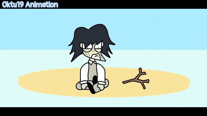 Si Jawed mulai synting gara-gara sudah terlalu lama terdampar di pulau terpencil.